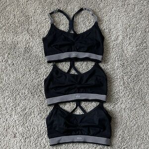 Victoria's Secret Black and Gray Sports Bras Trio